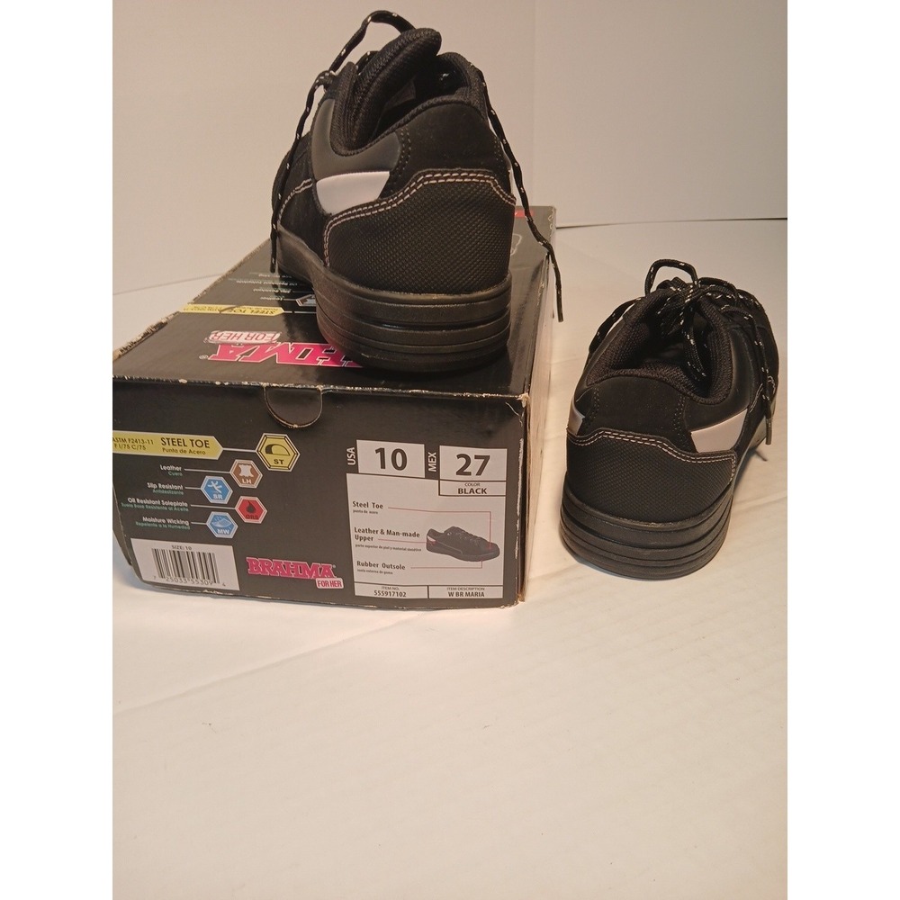 Womens Brahma For Her Steel Toe Work Shoes Slip Resistant Lace Up Maria 10 NEW